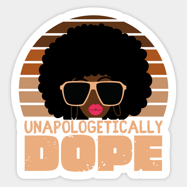 Unapologetically Dope Afro Woman Sticker by monicasareen